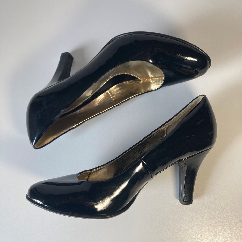 Eurosoft Sofft Anabelle Patent Leather Pumps Chunky Career Comfort Heels Women 9 - Picture 9 of 10